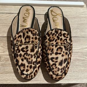 Sam Edelman leopard Linnie mule loafers